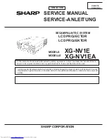 Sharp XG-NV1E Service Manual предпросмотр