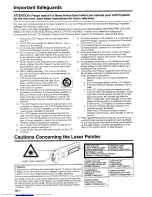 Preview for 6 page of Sharp XG-NV3XE Operation Manual