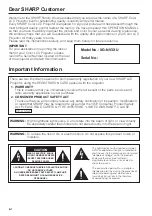 Предварительный просмотр 1 страницы Sharp XG-NV3XU Operation Operation Manual