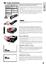 Предварительный просмотр 7 страницы Sharp XG-NV51XE Operation Manual