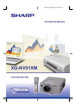 Sharp XG-NV51XM Operation Manual preview