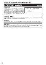 Preview for 2 page of Sharp XG-NV51XM Operation Manual