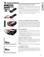 Предварительный просмотр 5 страницы Sharp XG-NV5XB Operation Manual