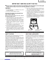 Предварительный просмотр 3 страницы Sharp XG-NV5XB Service Manual