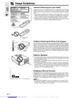 Preview for 8 page of Sharp XG-NV6XE Operation Manual