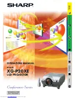 Sharp XG-P20XE Operation Manual предпросмотр