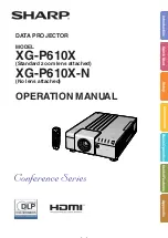 Предварительный просмотр 1 страницы Sharp XG-P560W - WXGA DLP Projector Operation Manual