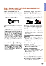 Предварительный просмотр 11 страницы Sharp XG-P560W - WXGA DLP Projector Operation Manual