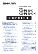 Sharp XG-P610X - XGA DLP Projector Setup Manual предпросмотр