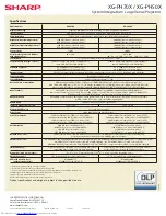 Preview for 2 page of Sharp XG-PH50X - XGA DLP Projector Specifications