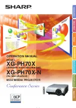 Предварительный просмотр 1 страницы Sharp XG-PH70X - XGA DLP Projector Operation Manual