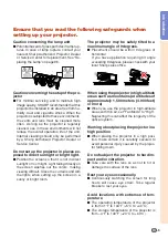 Предварительный просмотр 11 страницы Sharp XG-PH70X - XGA DLP Projector Operation Manual