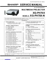 Предварительный просмотр 1 страницы Sharp XG-PH70X - XGA DLP Projector Service Manual