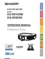 Предварительный просмотр 1 страницы Sharp XG-SV100W Operation Manual