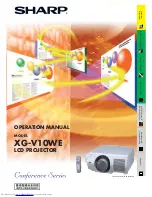 Предварительный просмотр 1 страницы Sharp XG-V10WE Operation Manual