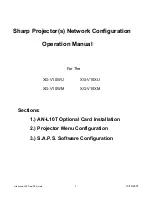 Sharp XG-V10WLP Network Configuration Manual preview