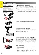 Предварительный просмотр 6 страницы Sharp XG-V10XE Operation Manual