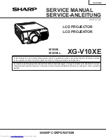 Предварительный просмотр 1 страницы Sharp XG-V10XE Service Manual