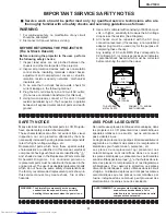 Предварительный просмотр 3 страницы Sharp XG-V10XU - Conference Series XGA LCD Projector Service Manual