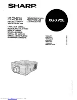 Sharp XG-XV2E Operation Manual preview