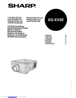 Предварительный просмотр 1 страницы Sharp XG-XV2E Operation Manual