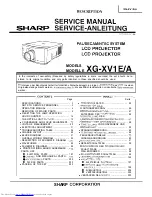 Sharp XG-XVI E/A Service Manual preview