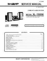 Preview for 1 page of Sharp XL-1500W Service Manual