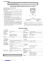 Preview for 2 page of Sharp XL-3000 Service Manual