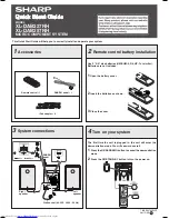 Предварительный просмотр 1 страницы Sharp XL-DAB227NH Quick Start Manual