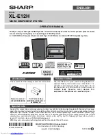 Preview for 1 page of Sharp XL-E12H Operation Manual