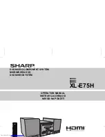 Sharp XL-E75H Operation Manual предпросмотр