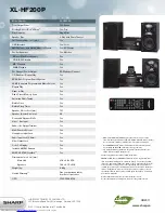 Preview for 2 page of Sharp XL-HF200P Specifications