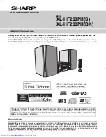 Предварительный просмотр 1 страницы Sharp XL-HF200PH(BK) Operation Manual