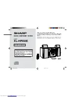 Preview for 1 page of Sharp XL-HP550E Operation Manual