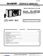 Sharp XL-HP700 Service Manual preview