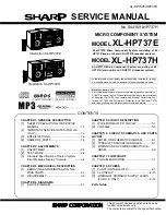 Preview for 1 page of Sharp XL-HP737E Service Manual