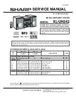 Sharp XL-UH242 Service Manual preview