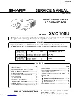 Sharp XV-C100U Service Manual preview
