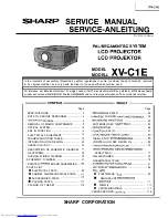 Предварительный просмотр 1 страницы Sharp XV-C1E Service Manual