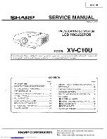 Sharp XV-C1OU Service Manual предпросмотр