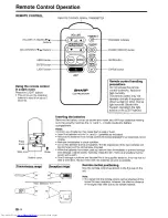 Предварительный просмотр 8 страницы Sharp XV-C20E Operation Manual