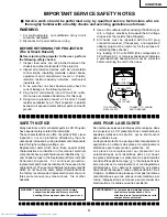 Предварительный просмотр 3 страницы Sharp XV-DW100U Service Manual