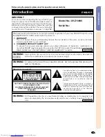 Preview for 3 page of Sharp XV-Z10000 Operation Manual