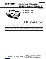 Sharp XV-Z12000 - Vision - DLP Projector Service Manual предпросмотр