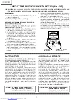 Предварительный просмотр 4 страницы Sharp XV-Z12000 - Vision - DLP Projector Service Manual