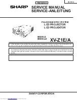 Sharp XV-Z1A Service Manual preview