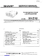 Предварительный просмотр 1 страницы Sharp XV-Z1U Service Manual