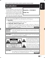 Предварительный просмотр 2 страницы Sharp XV-Z3000 - Vision WXGA DLP Projector Operation Manual