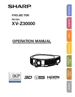 Предварительный просмотр 1 страницы Sharp XV-Z30000 Operation Operation Manual