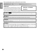 Предварительный просмотр 3 страницы Sharp XV-Z9000E Operation Manual